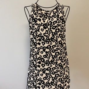 Loft cream colored flowy tank with black floral